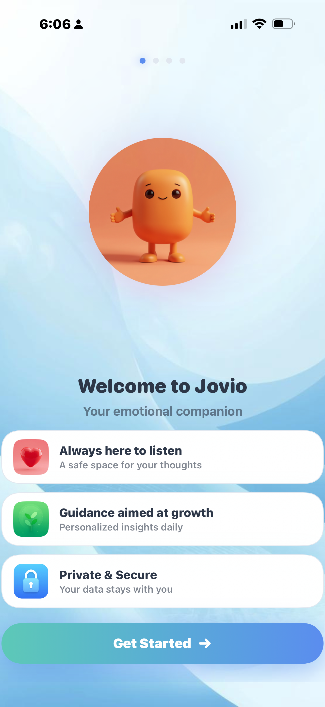 JOVIO App Home Screen